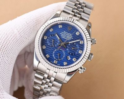 ROLEX Daytona Replica with Blue Dial Stainless Steel 9100 Automatic Movement 41MM Watch
